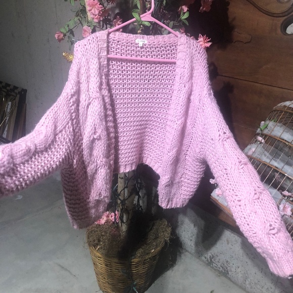 En Creme Sweaters - Over sized soft baby pink sweater by En Creme size large